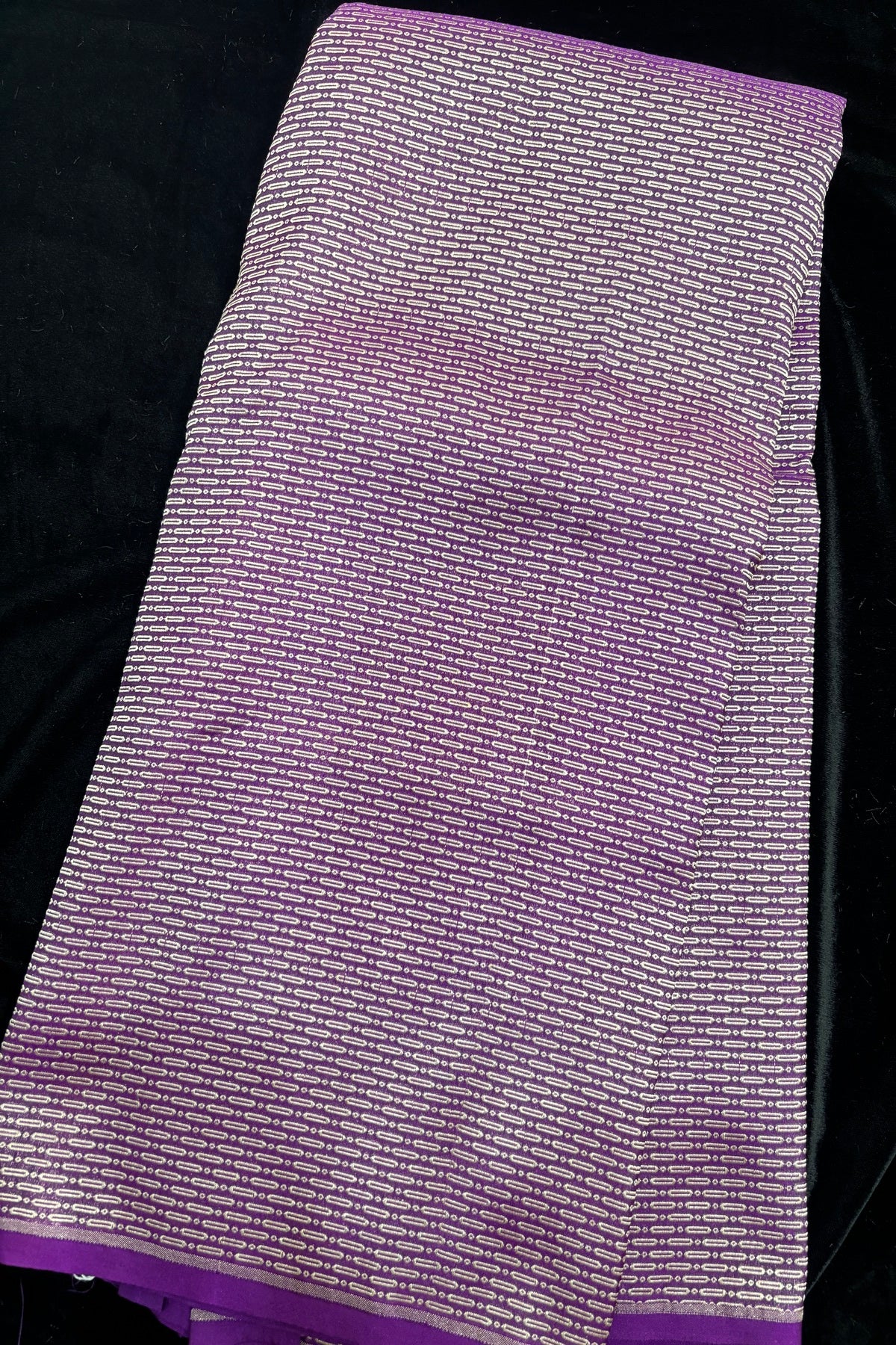 Cell Patterned Pure Banaras Satin Katan Tissue Fabric