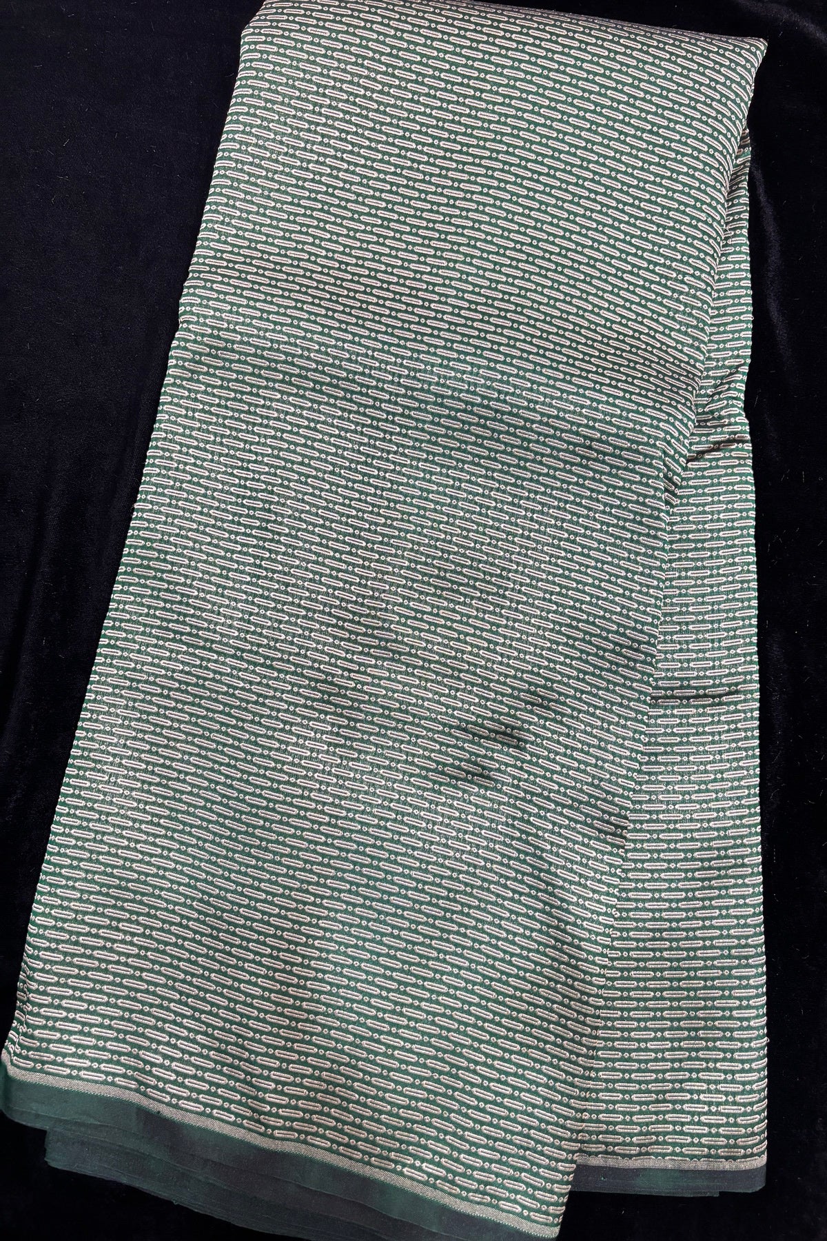 Cell Patterned Pure Banaras Satin Katan Tissue Fabric