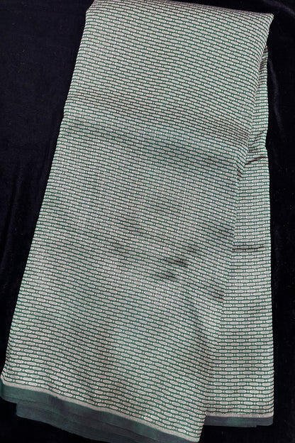 Cell Patterned Pure Banaras Satin Katan Tissue Fabric