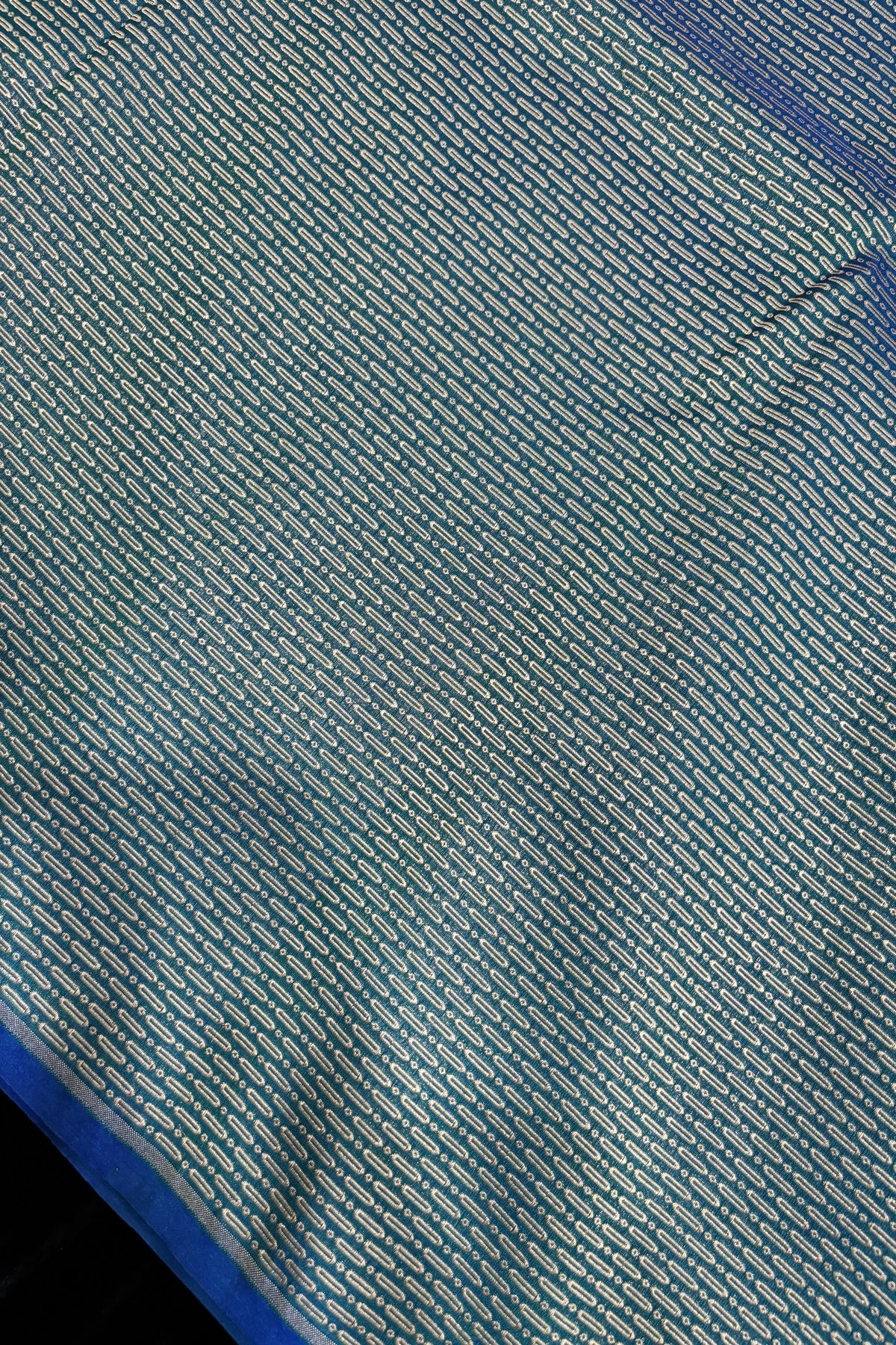 Cell Patterned Pure Banaras Satin Katan Tissue Fabric