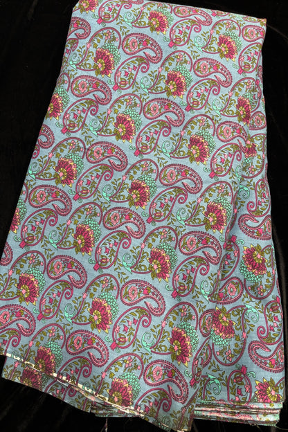 Paisley Inspired Digital Printed Pure Cotton Fabric