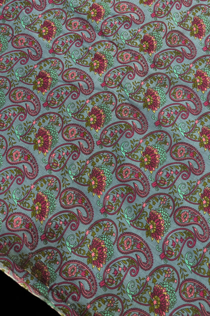 Paisley Inspired Digital Printed Pure Cotton Fabric