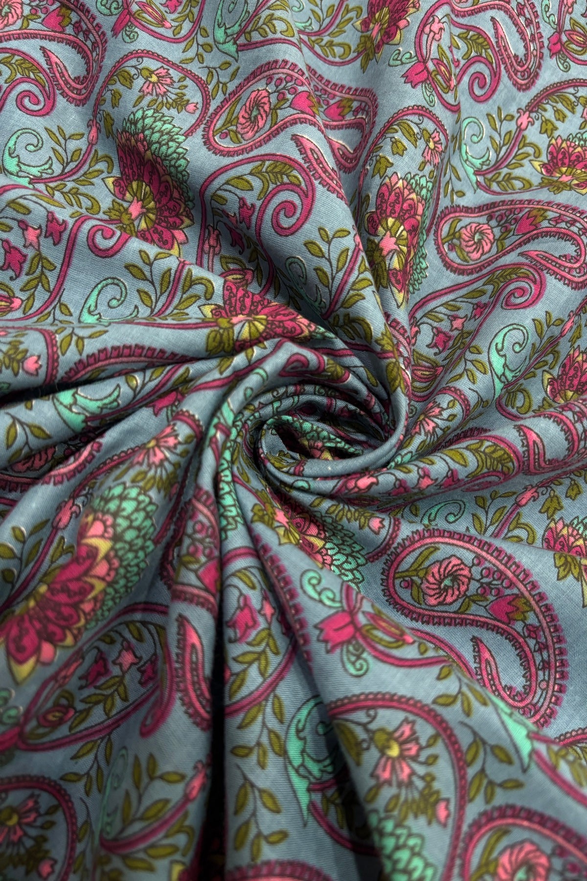 Paisley Inspired Digital Printed Pure Cotton Fabric