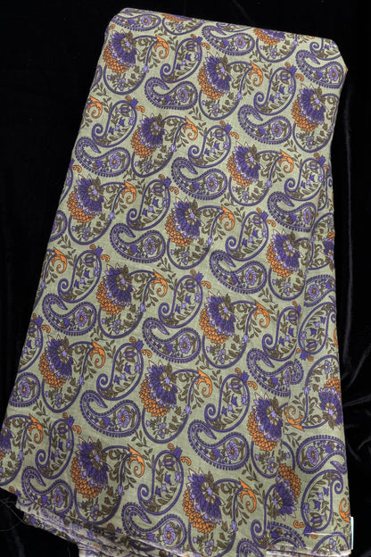 Paisley Inspired Digital Printed Pure Cotton Fabric