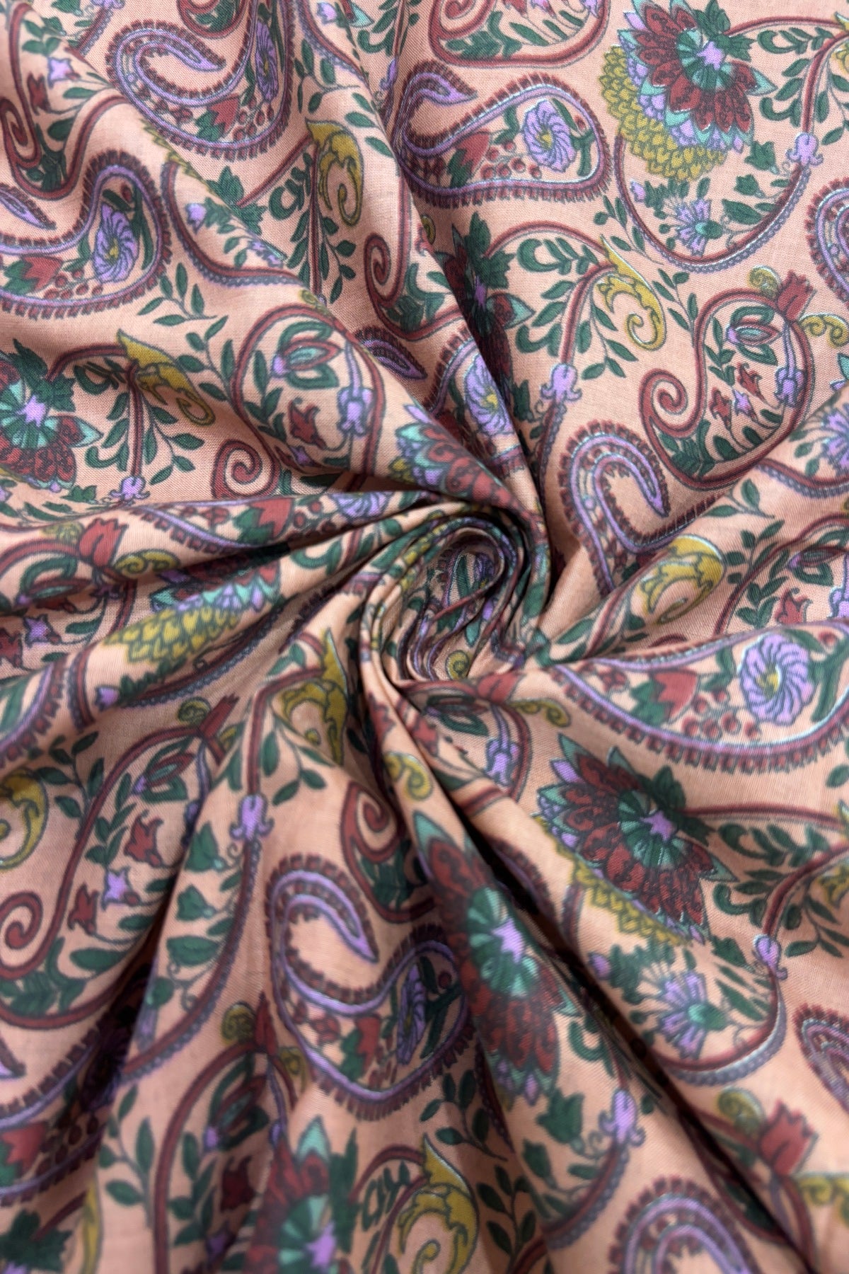 Paisley Inspired Digital Printed Pure Cotton Fabric