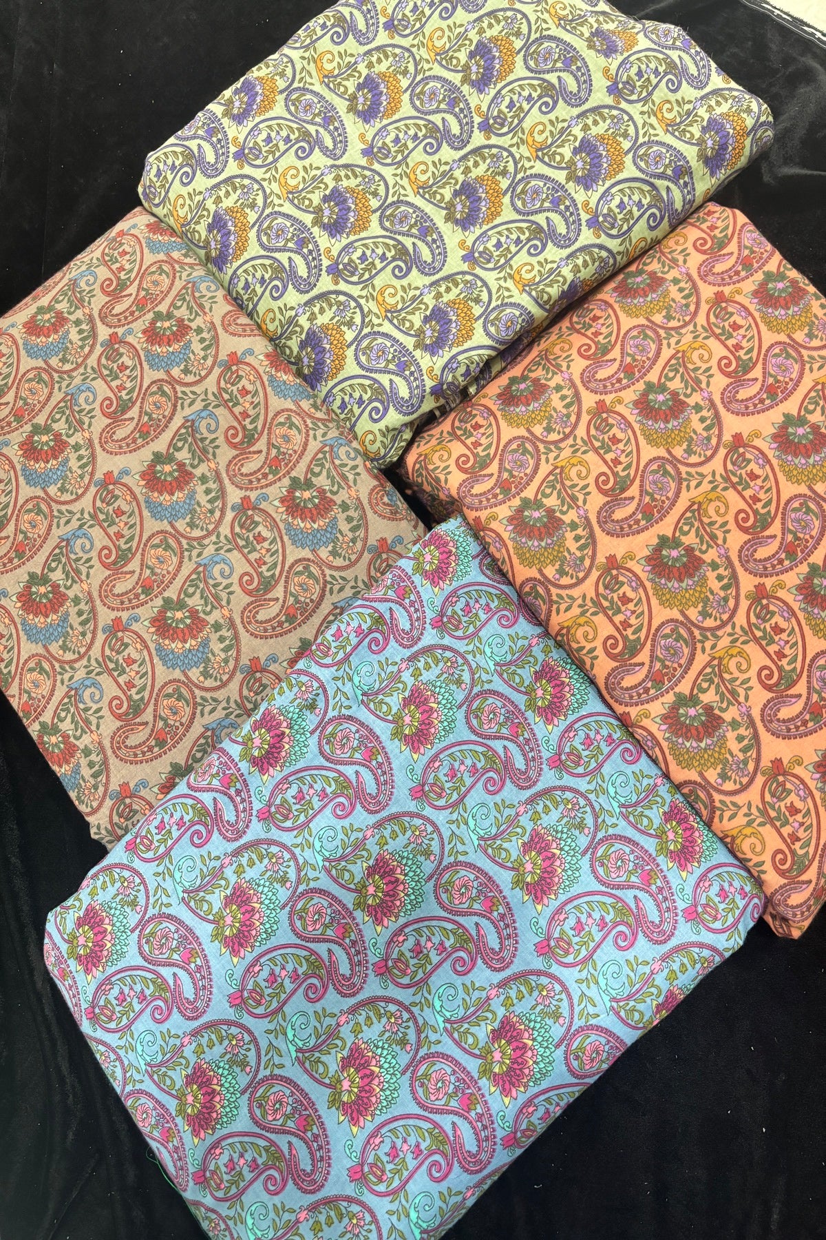 Paisley Inspired Digital Printed Pure Cotton Fabric