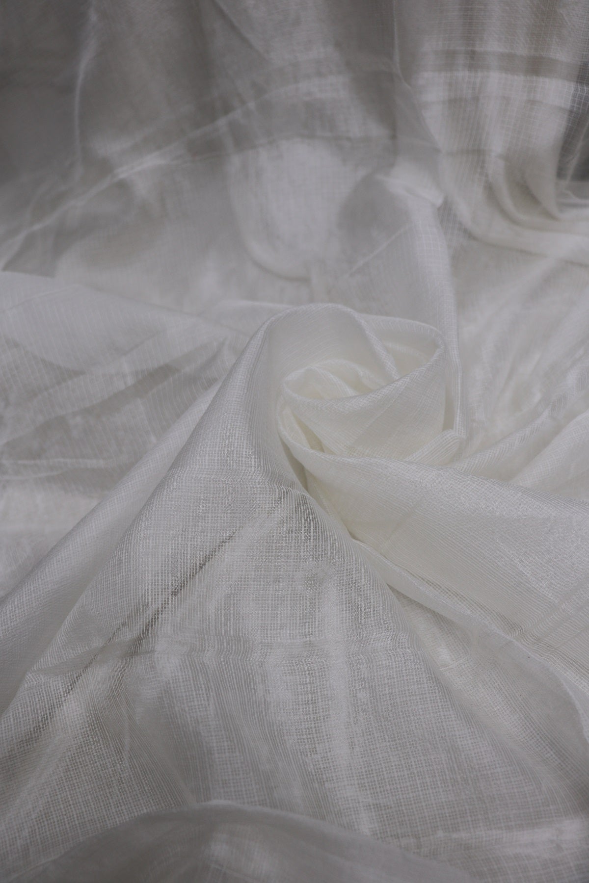 Pure Silk Kota White Dyeable Fabric
