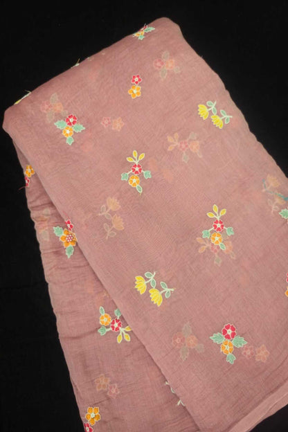 Paired Bloom With Multithreaded Pure Mul Chanderi Fabric