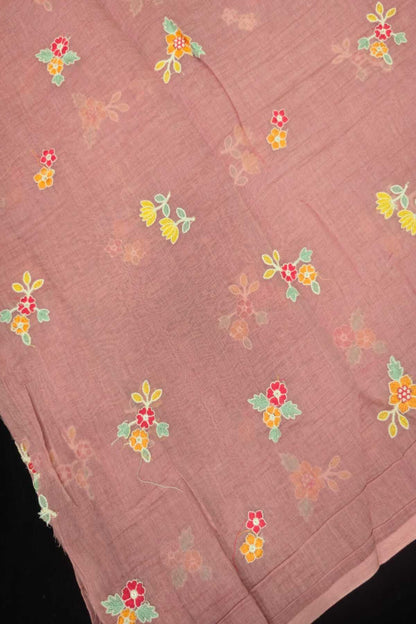 Paired Bloom With Multithreaded Pure Mul Chanderi Fabric
