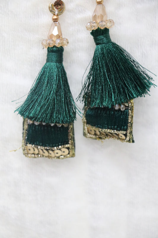 Sequins & Zardosi Hand Worked Silk Thread Blouse Latkans