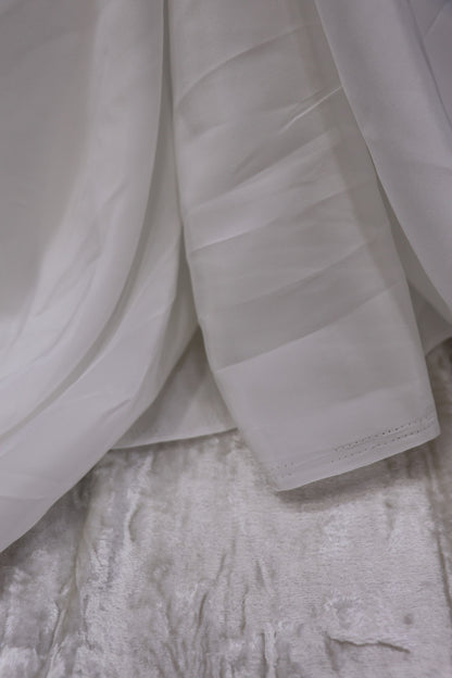 White Dyeable Natural Crepe Fabric