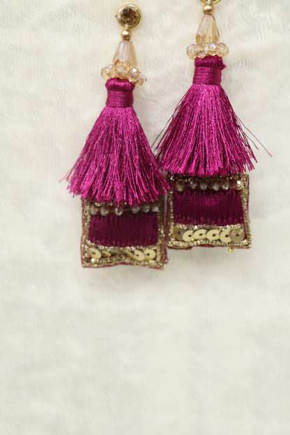 Sequins & Zardosi Hand Worked Silk Thread Blouse Latkans