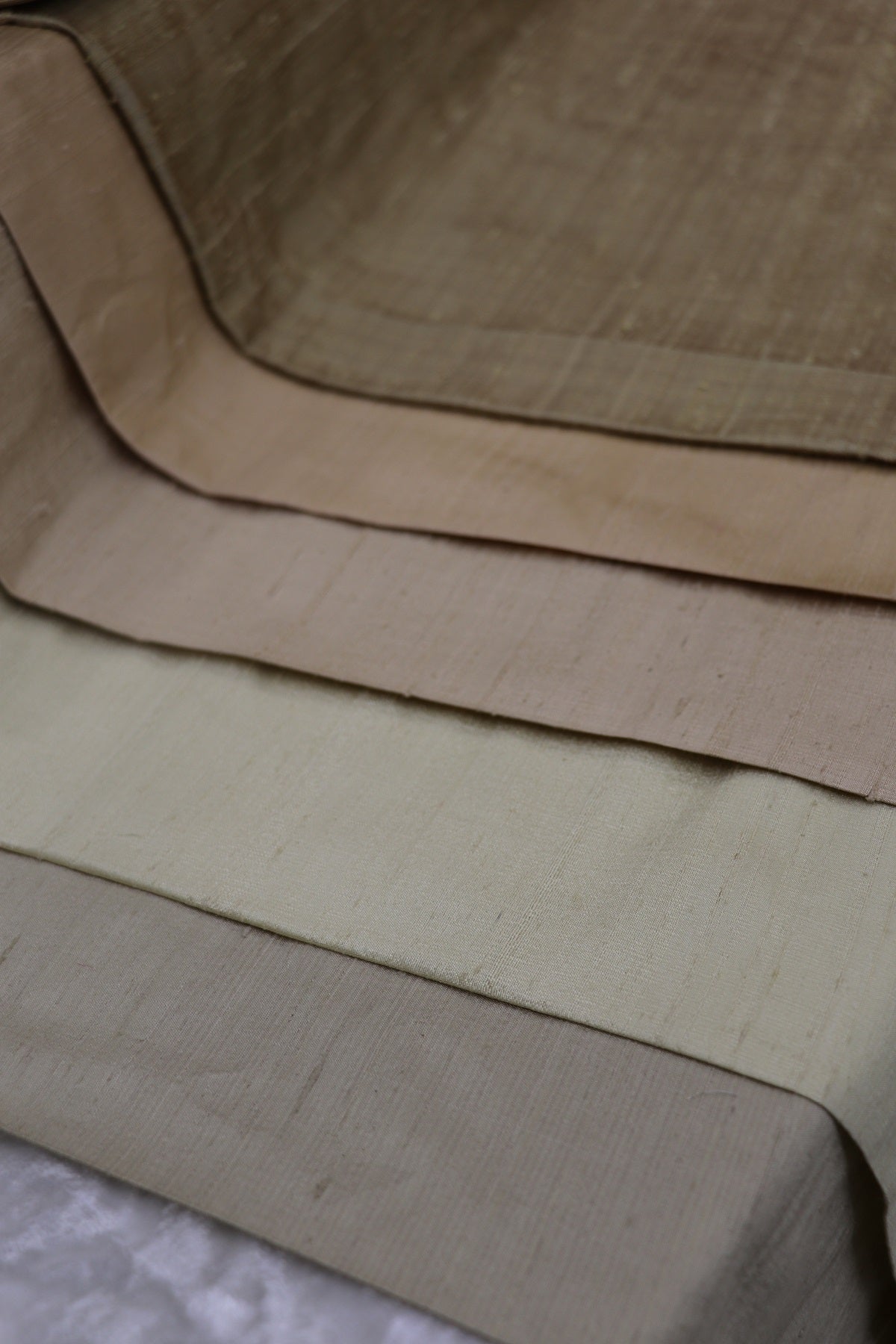 Hues Of Whites & Greys Pure Raw Silk