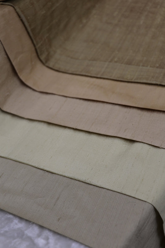 Hues Of Whites & Greys Pure Raw Silk