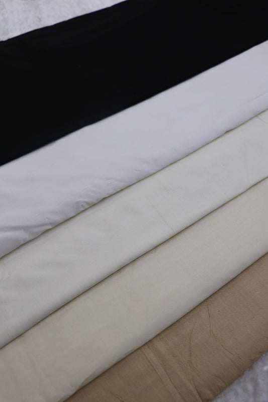 Hues Of Black and White Pure Pattu fabric