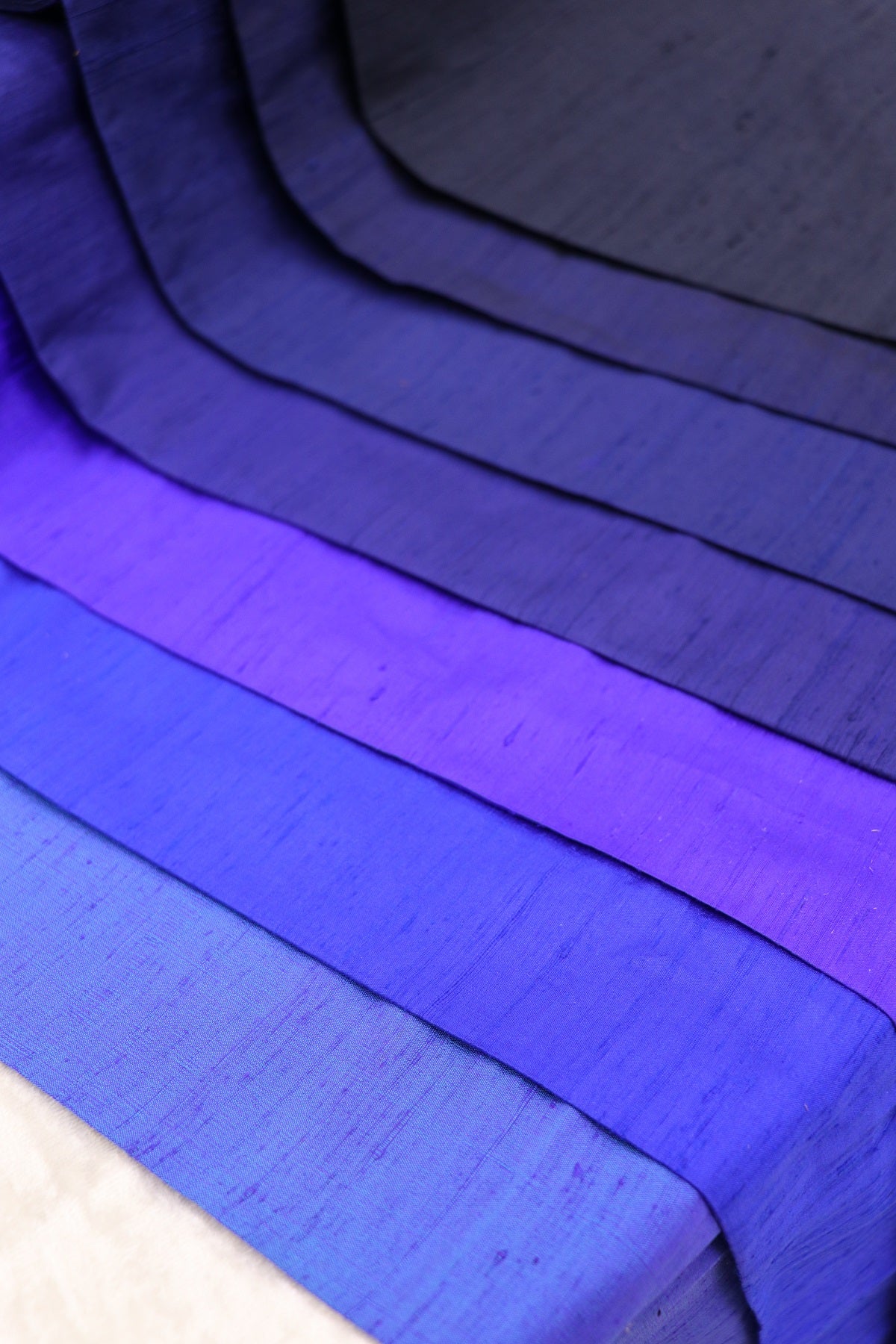 Hues Of Blues Pure Raw silk