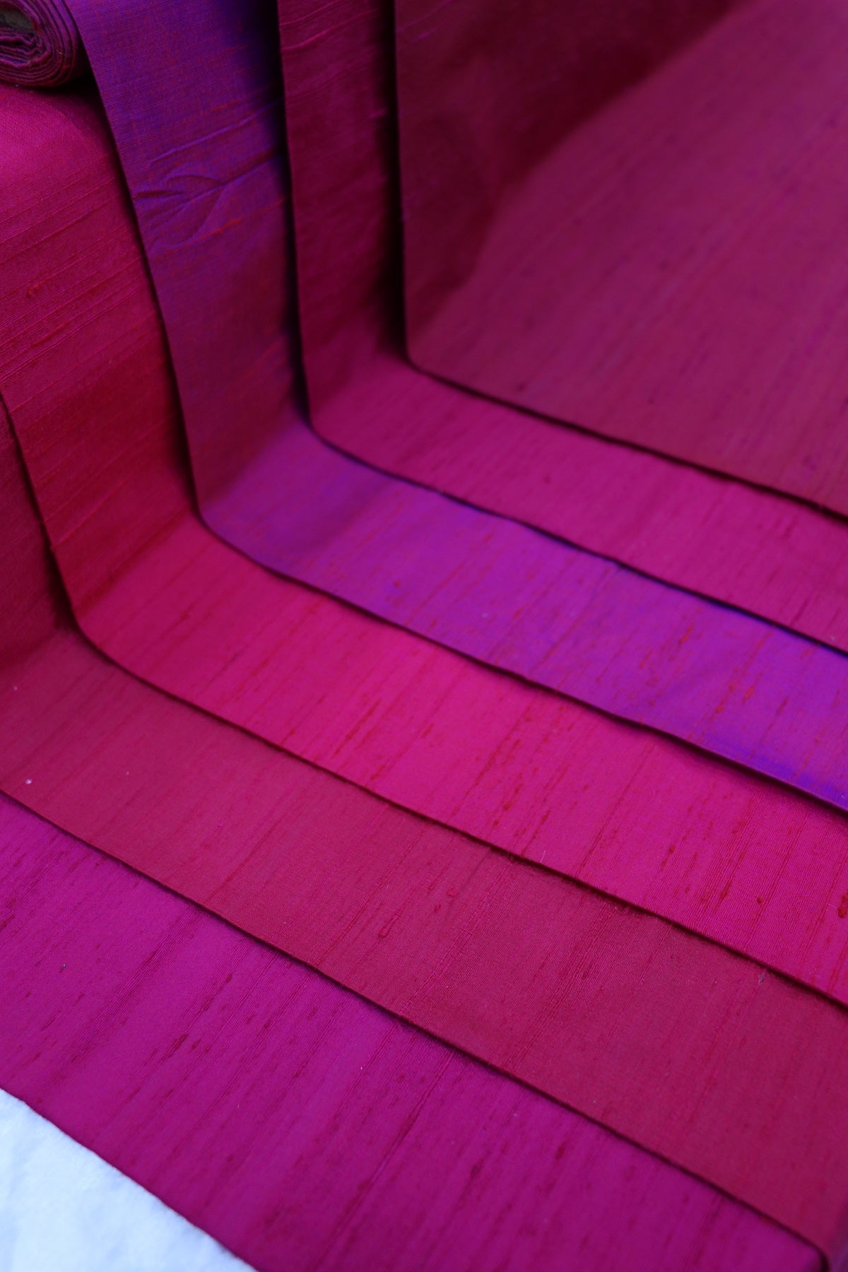 Hues Of Reds & Maroons Pure Raw Silk