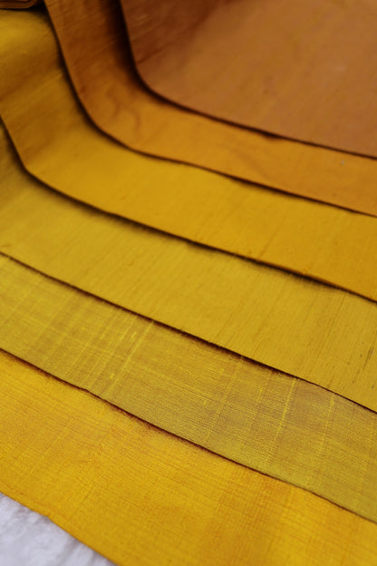 Hues Of Yellow Pure Raw Silk