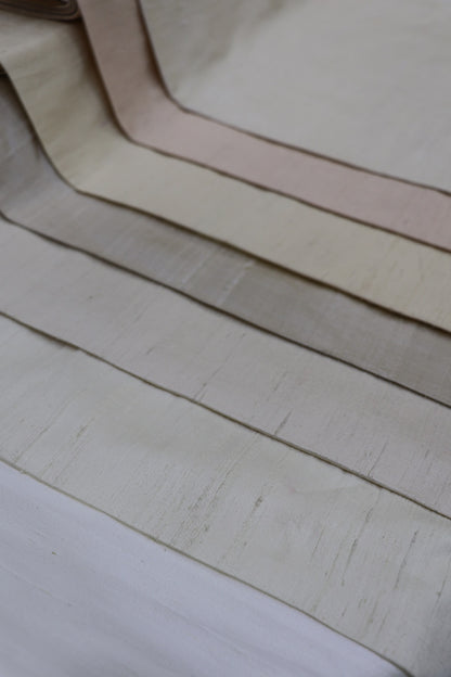 Hues Of Whites & Greys Pure Raw Silk