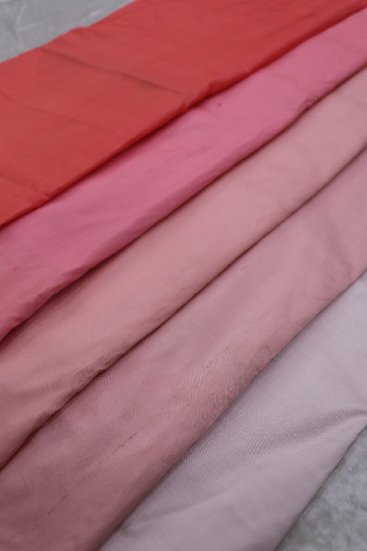 Hues Of Orange Pure Pattu fabric