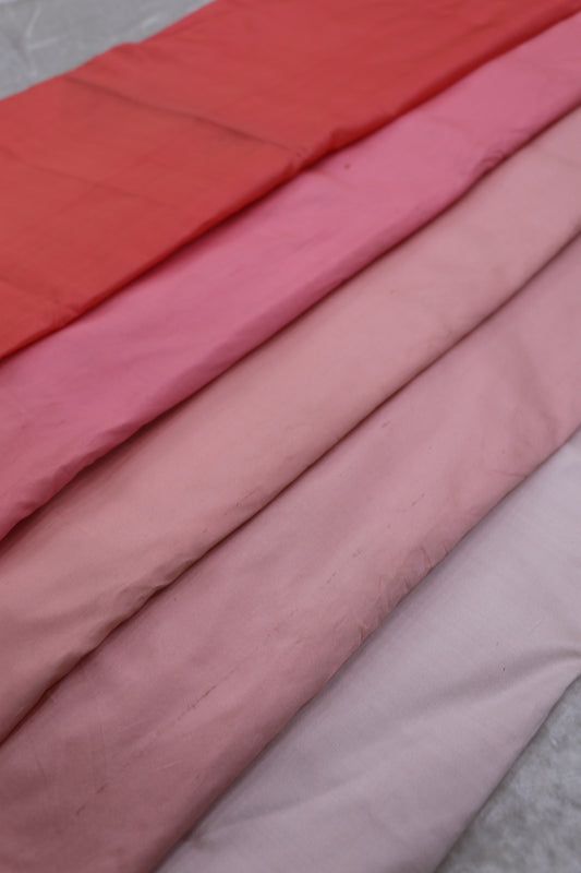 Hues Of Orange Pure Pattu fabric