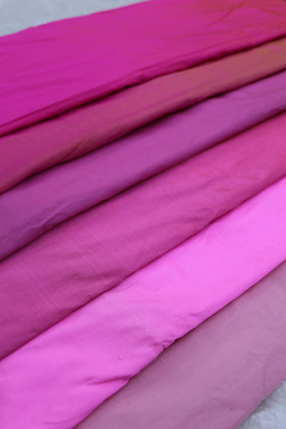 Hues Of Pinks Pure Pattu fabric