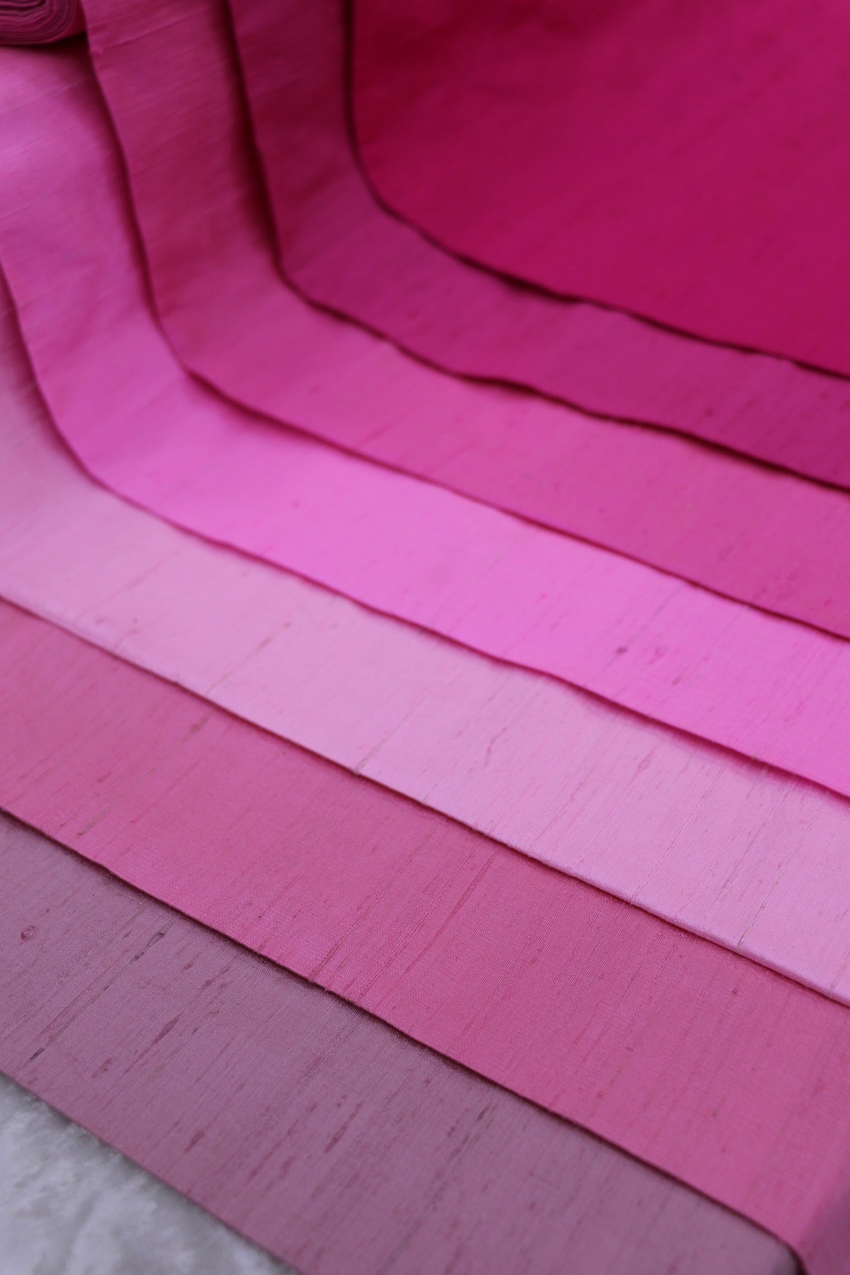Hues Of Pinks & Purples Pure Raw Silk
