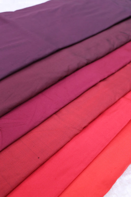 Hues Of Reds Pure Pattu fabric