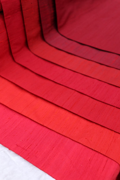 Hues Of Reds & Maroons Pure Raw Silk