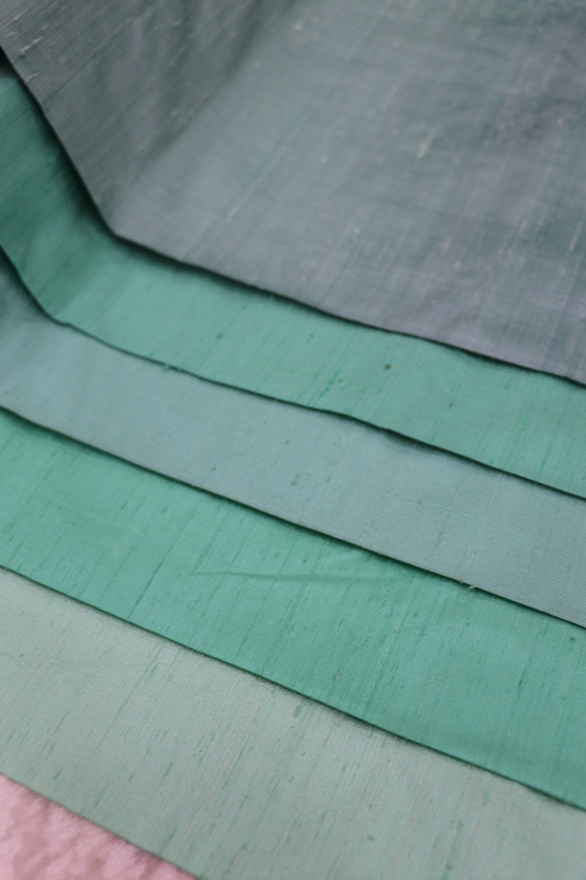 Hues Of Sea Greens & Rama Greens Pure Raw Silk