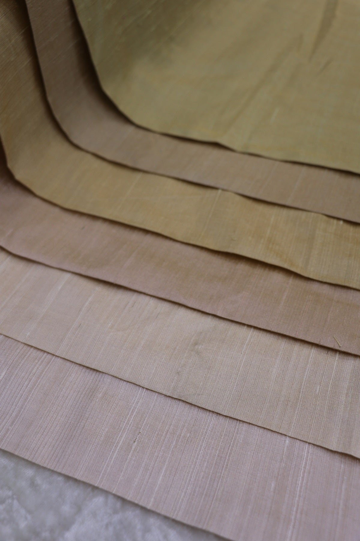 Hues of Silver And Creams Pure Tissue Raw Silk Fabric