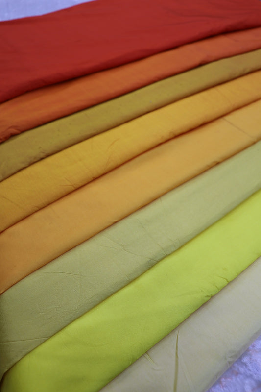 Hues Of Yellows Pure Pattu fabric