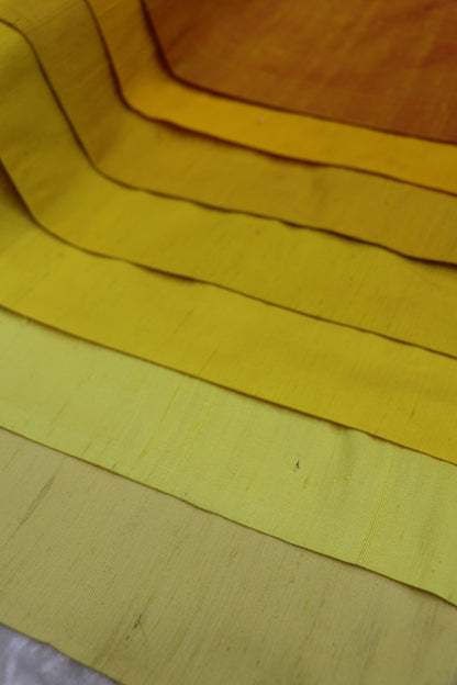 Hues Of Yellow Pure Raw Silk