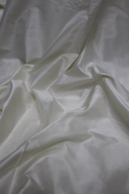 Pure Katan Chiniya White Dyeable fabric