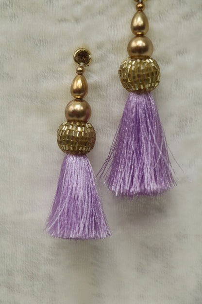 Cut Bead Balls &Silk Thread Blouse Latkans