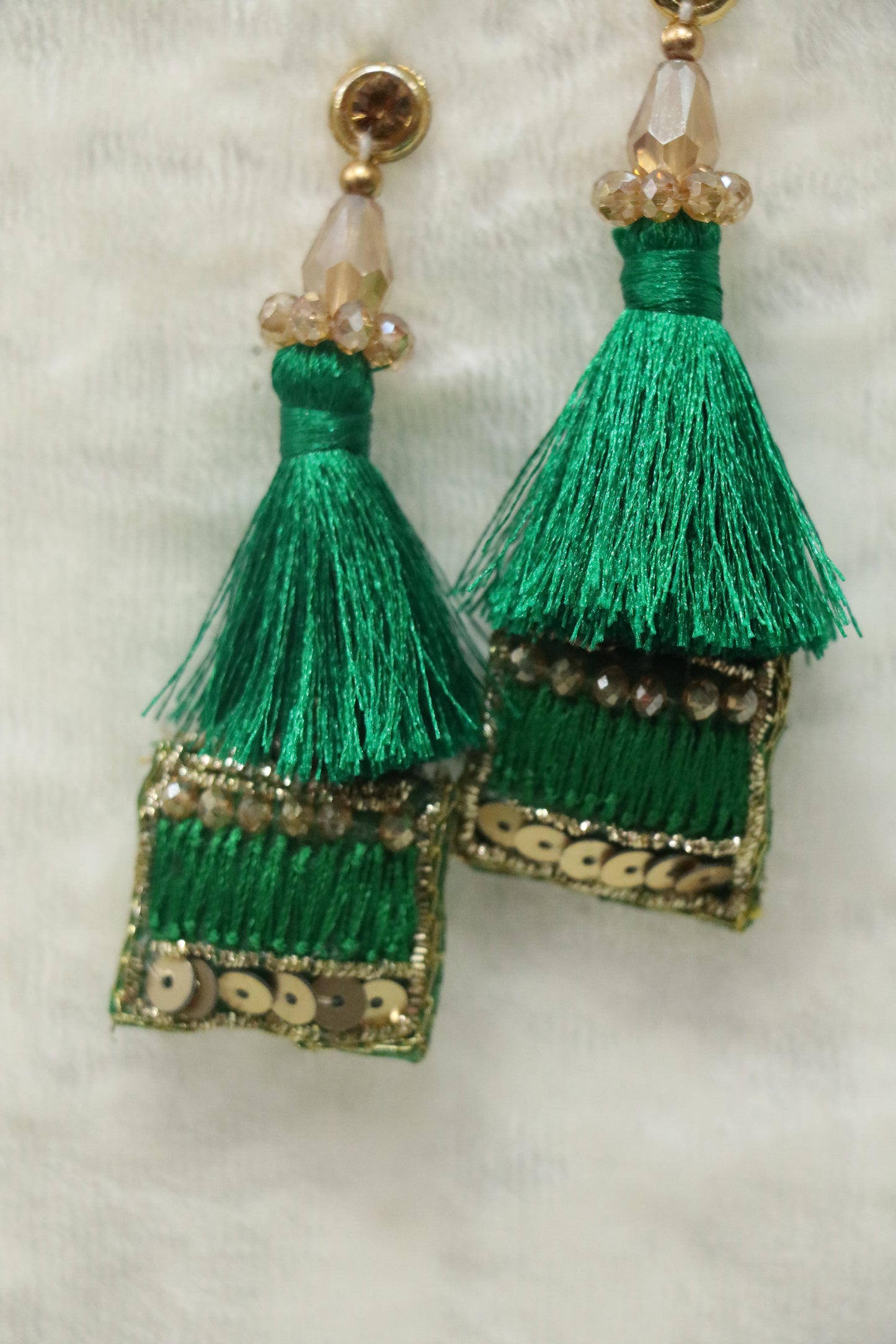 Sequins & Zardosi Hand Worked Silk Thread Blouse Latkans