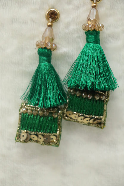 Sequins & Zardosi Hand Worked Silk Thread Blouse Latkans