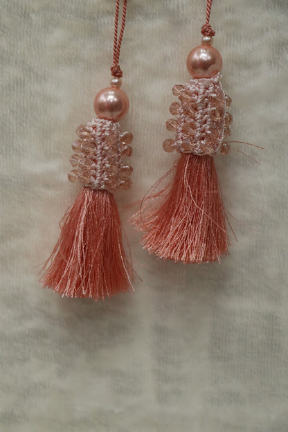 Silk Thread Blouse Latkans Crochet Worked With Crystal Beads