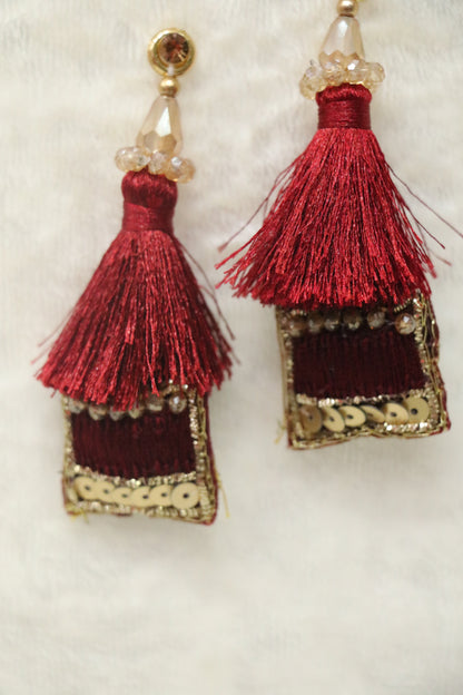 Sequins & Zardosi Hand Worked Silk Thread Blouse Latkans