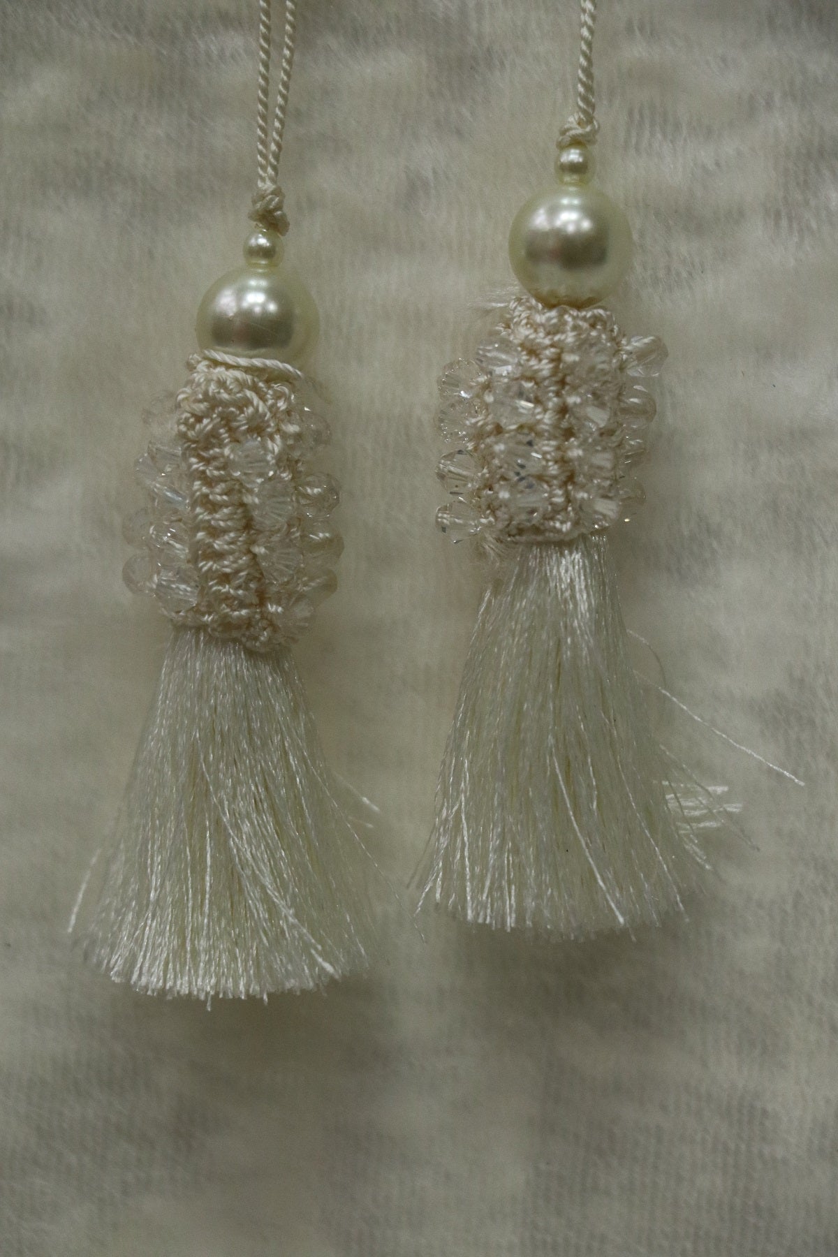 Silk Thread Blouse Latkans Crochet Worked With Crystal Beads