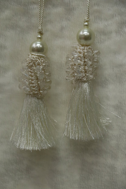 Silk Thread Blouse Latkans Crochet Worked With Crystal Beads