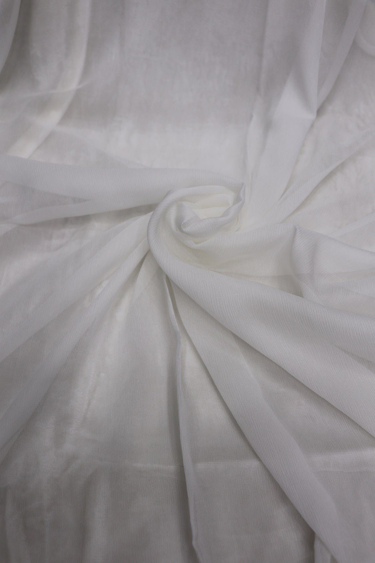 Pure Chiffon White Dyeable fabric
