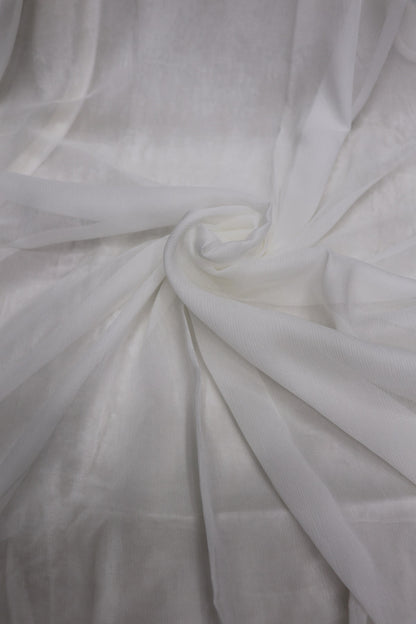 Pure Chiffon White Dyeable fabric