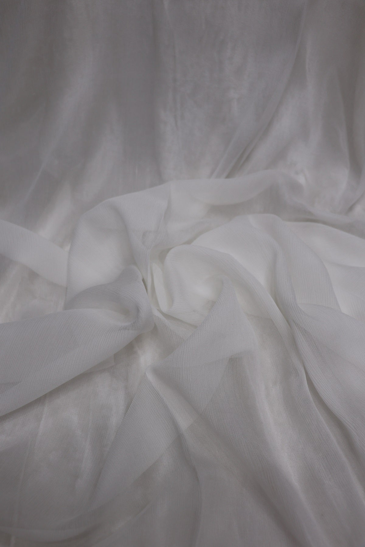 Pure Chiffon White Dyeable fabric