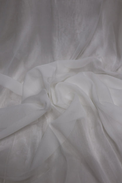 Pure Chiffon White Dyeable fabric