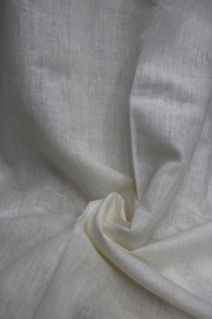 Pure Lenin White Dyeable Fabric