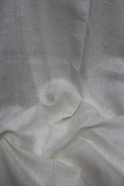 Pure Lenin White Dyeable Fabric
