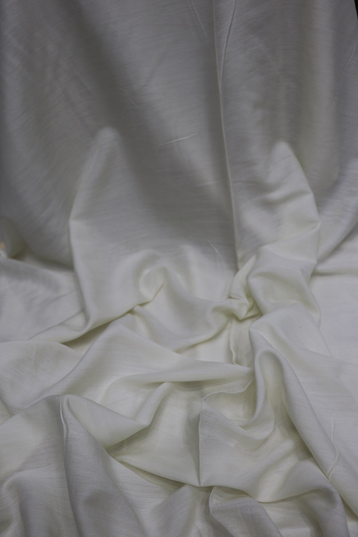 Pure Moonga Silk White Dyeable Fabric