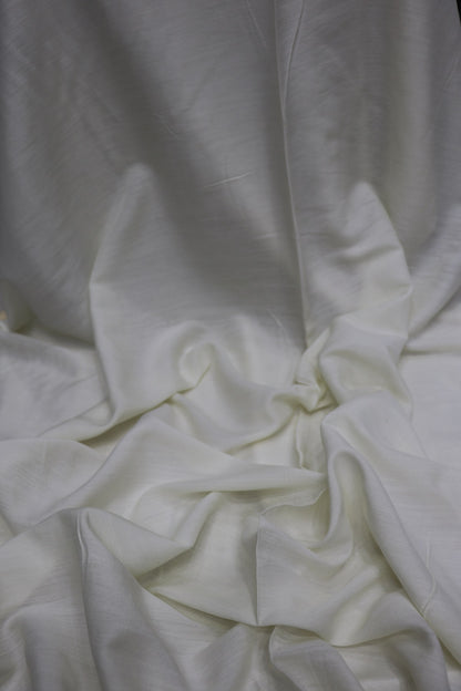 Pure Moonga Silk White Dyeable Fabric