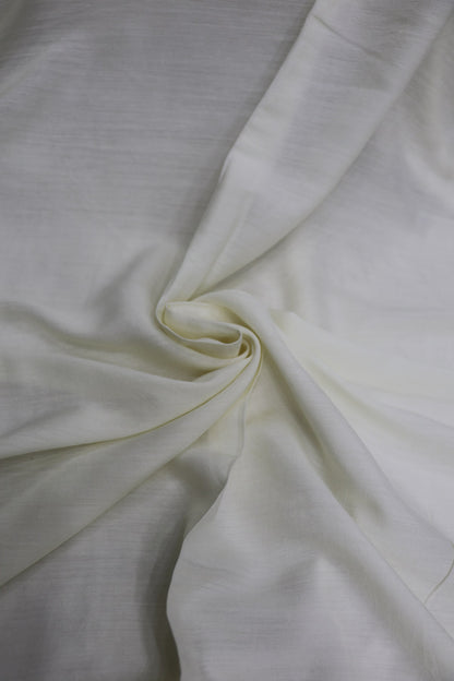 Pure Moonga Silk White Dyeable Fabric